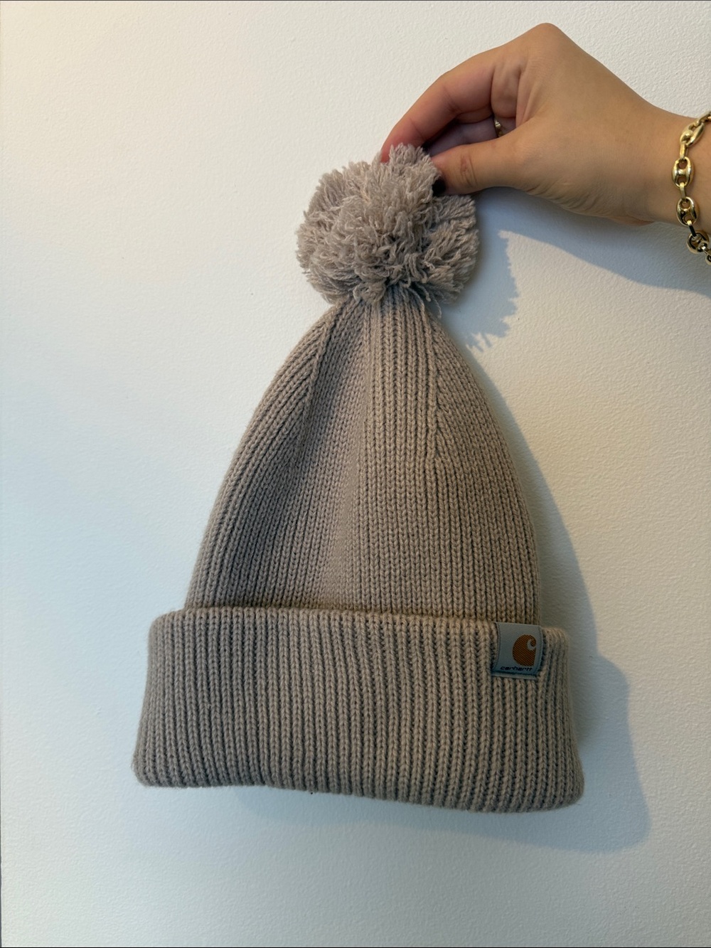 Carhartt Women's Pom Beanie - Light Taupe